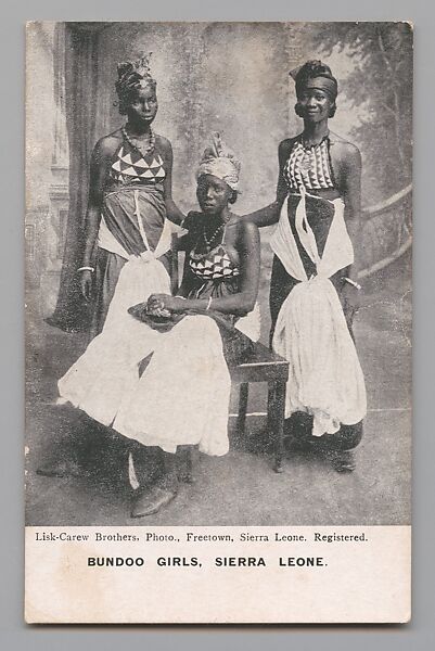 Bundoo Girls – Sierra Leone, Alphonso Lisk-Carew (Sierra Leonean, 1887–1969), Photomechanical reproduction 