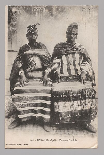 Dakar (Senegal)—Wolof women [Dakar (Sénégal)—Femmes Ouolofs], A. Albaret-Dakar, Postcard format photomechanical reproduction 