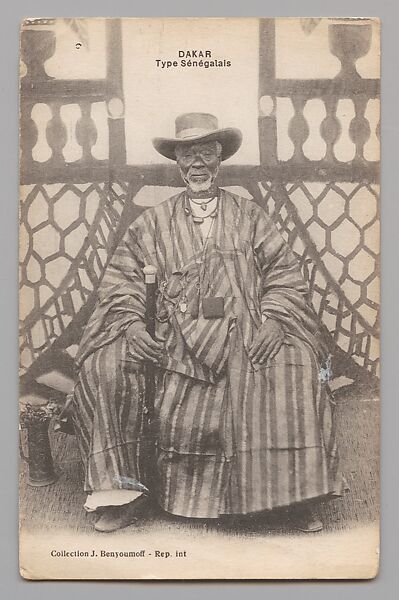 Dakar—Senegalese type [Dakar—Type Sénégalais], Possibly Jean Benyoumoff (Senegalese, active ca. 1907–20), Postcard format photomechanical reproduction 
