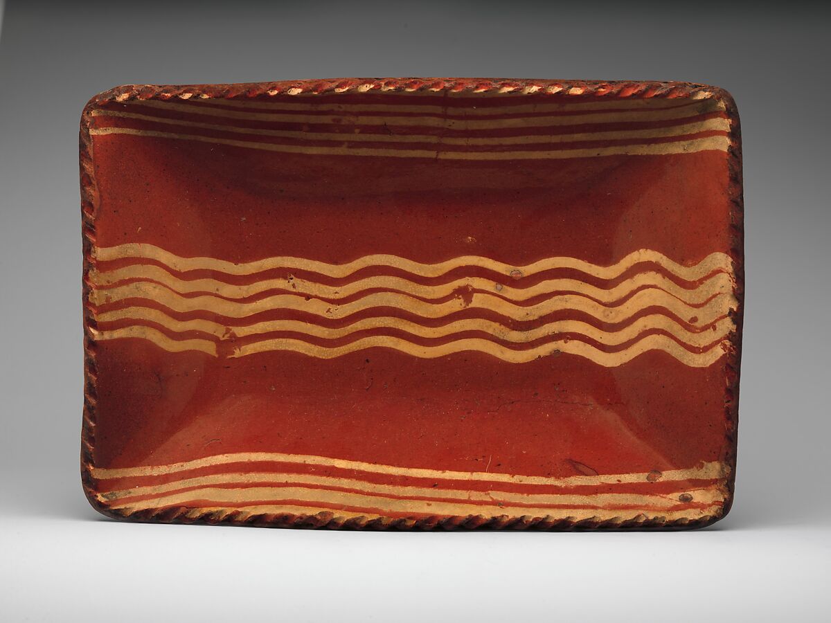 Dish, Earthenware; Redware, American 