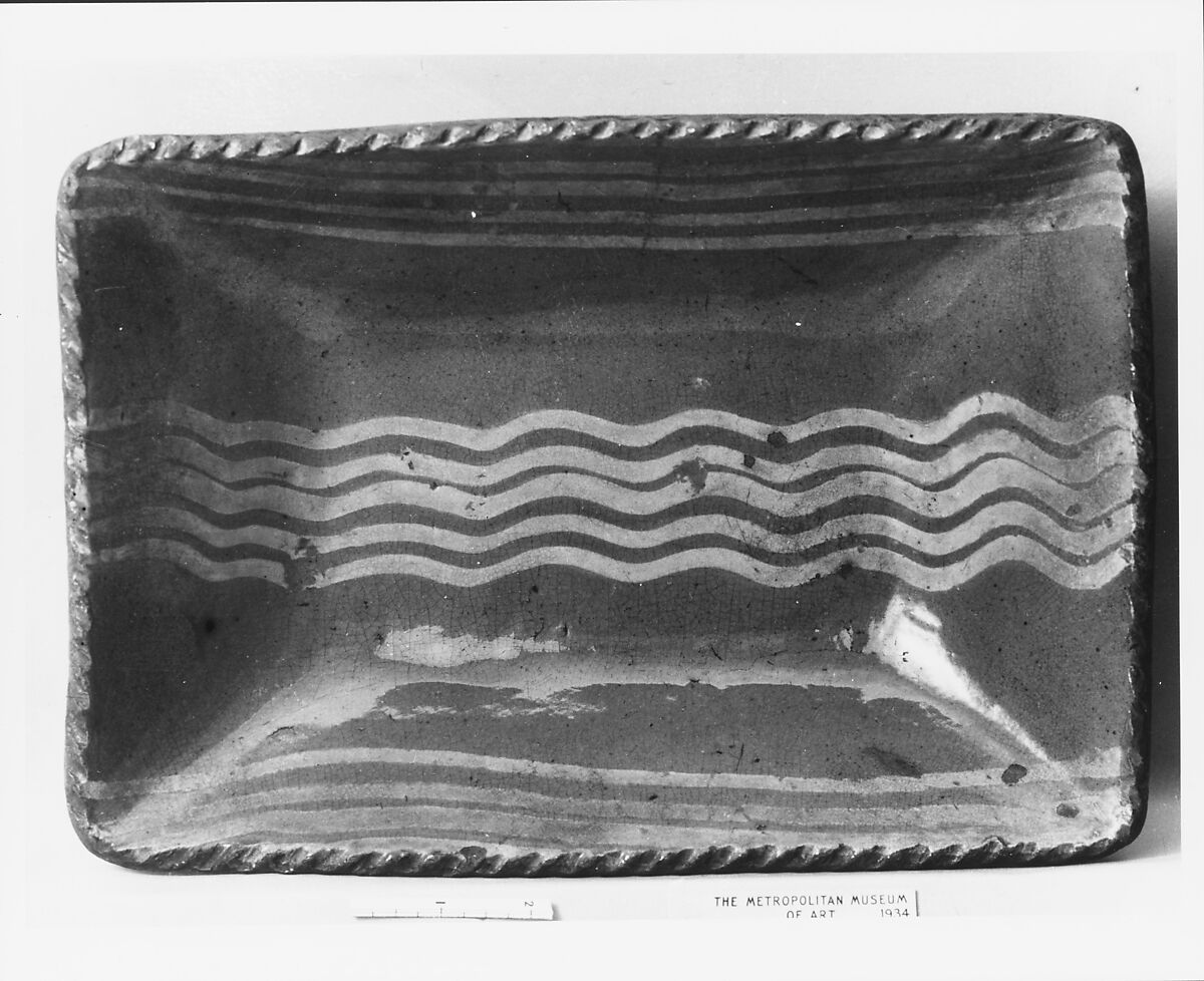 Dish, Earthenware; Redware, American
