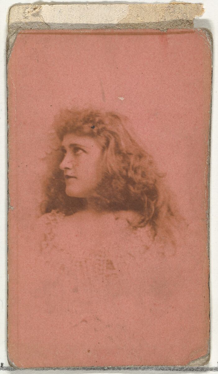[Actress in profile], from the Actors and Actresses series (N145-8) issued by Duke Sons & Co. to promote Duke Cigarettes, Issued by W. Duke, Sons &amp; Co. (New York and Durham, N.C.), Albumen photograph 