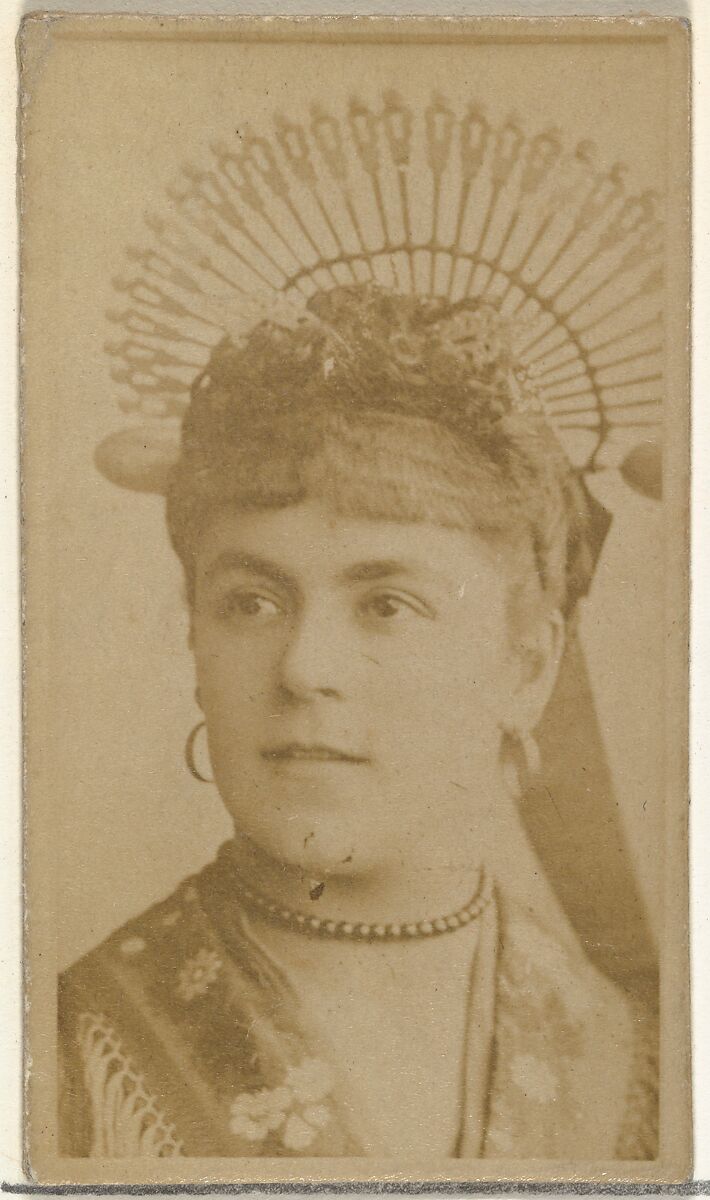 [Actress wearing crown], from the Actors and Actresses series (N145-8) issued by Duke Sons & Co. to promote Duke Cigarettes, Issued by W. Duke, Sons &amp; Co. (New York and Durham, N.C.), Albumen photograph 