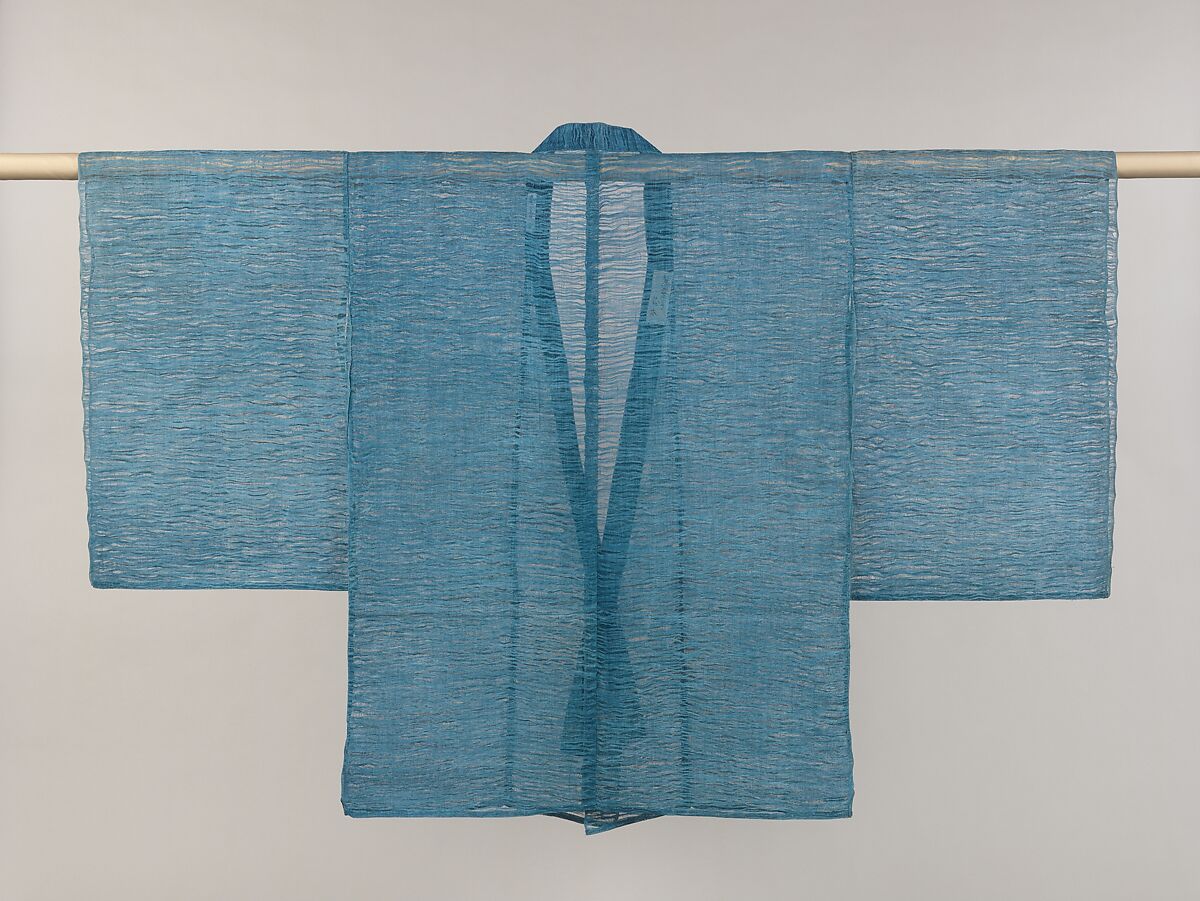 Noh Costume (Mizugoromo), Plain-weave bast fiber, ramie warp and hemp weft, Japan