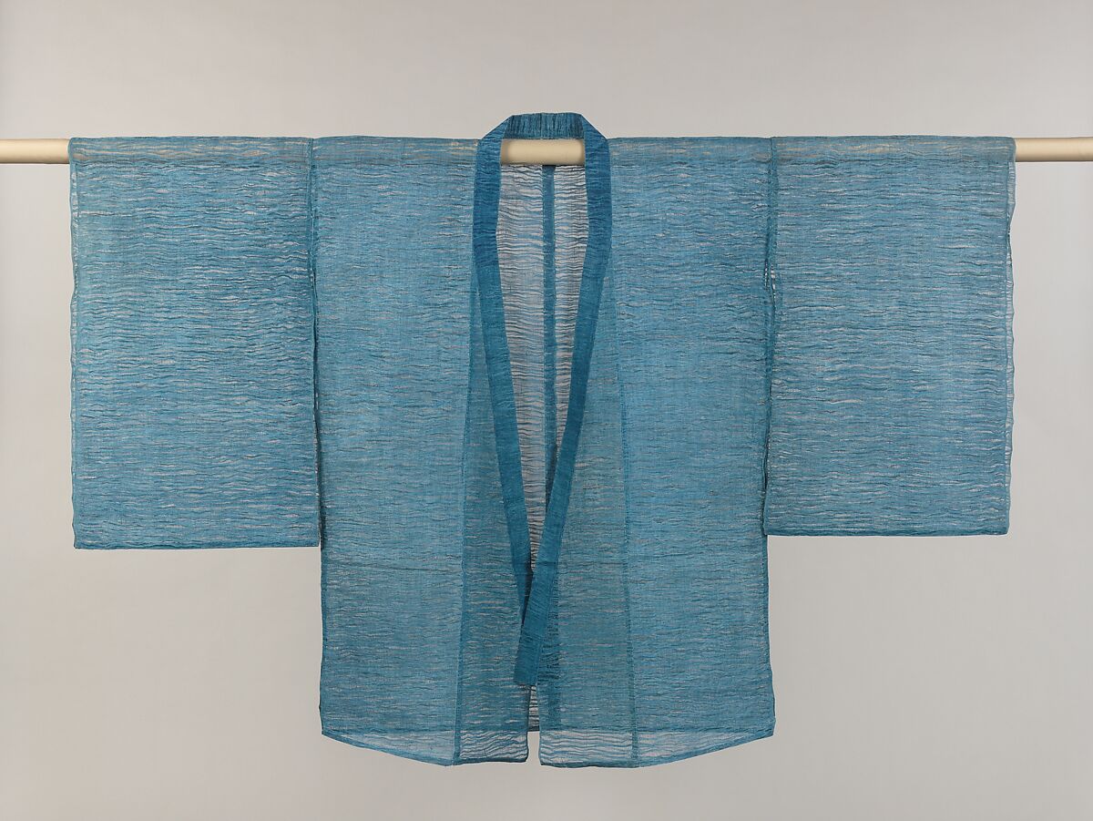 Noh Costume (Mizugoromo), Plain-weave bast fiber, ramie warp and hemp weft, Japan 