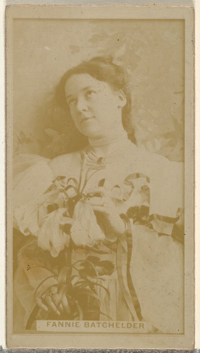 Fannie Batchelder, from the Actors and Actresses series (N145-8) issued by Duke Sons & Co. to promote Duke Cigarettes, Issued by W. Duke, Sons &amp; Co. (New York and Durham, N.C.), Albumen photograph 