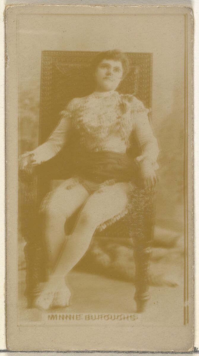 Minnie Buroughs, from the Actors and Actresses series (N145-8) issued by Duke Sons & Co. to promote Duke Cigarettes, Issued by W. Duke, Sons &amp; Co. (New York and Durham, N.C.), Albumen photograph 