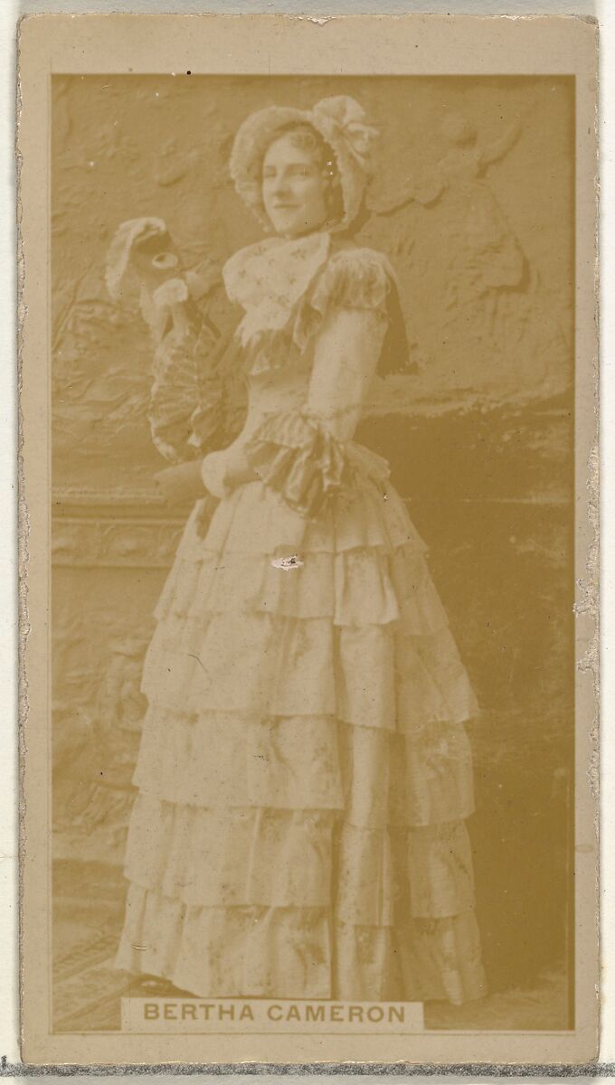Bertha Cameron, from the Actors and Actresses series (N145-8) issued by Duke Sons & Co. to promote Duke Cigarettes, Issued by W. Duke, Sons &amp; Co. (New York and Durham, N.C.), Albumen photograph 
