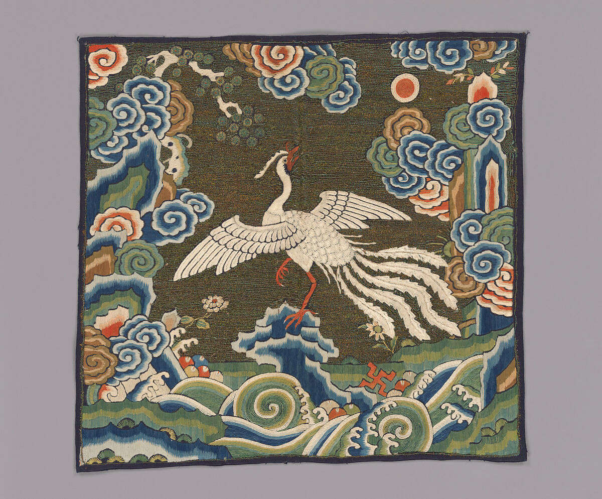 Rank Badge with Silver Pheasant | China | Qing dynasty (1644–1911 ...