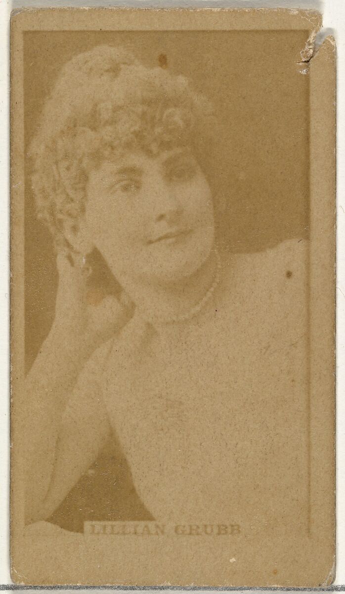 Lillian Grubb, from the Actors and Actresses series (N145-8) issued by Duke Sons & Co. to promote Duke Cigarettes, Issued by W. Duke, Sons &amp; Co. (New York and Durham, N.C.), Albumen photograph 