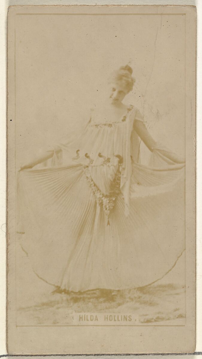 Hilda Hollins, from the Actors and Actresses series (N145-8) issued by Duke Sons & Co. to promote Duke Cigarettes, Issued by W. Duke, Sons &amp; Co. (New York and Durham, N.C.), Albumen photograph 