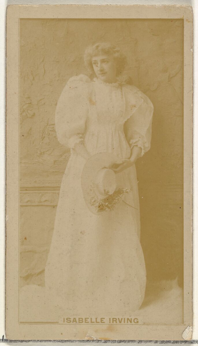 Isabelle Irving, from the Actors and Actresses series (N145-8) issued by Duke Sons & Co. to promote Duke Cigarettes, Issued by W. Duke, Sons &amp; Co. (New York and Durham, N.C.), Albumen photograph 