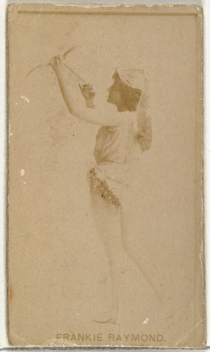 Frankie Raymond, from the Actors and Actresses series (N145-8) issued by Duke Sons & Co. to promote Duke Cigarettes, Issued by W. Duke, Sons &amp; Co. (New York and Durham, N.C.), Albumen photograph 