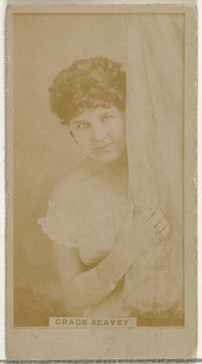 Grace Seavey, from the Actors and Actresses series (N145-8) issued by Duke Sons & Co. to promote Duke Cigarettes, Issued by W. Duke, Sons &amp; Co. (New York and Durham, N.C.), Albumen photograph 