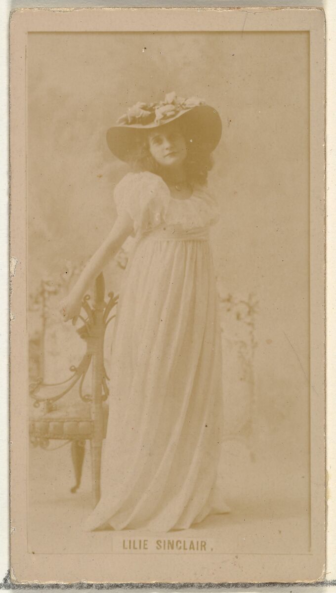 Lilie Sinclair, from the Actors and Actresses series (N145-8) issued by Duke Sons & Co. to promote Duke Cigarettes, Issued by W. Duke, Sons &amp; Co. (New York and Durham, N.C.), Albumen photograph 
