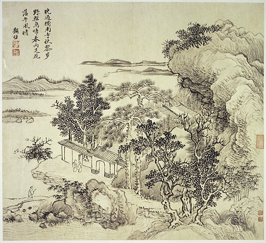 Landscapes after old masters, leaves a, o, p by Wang Hui (Chinese, 1632–1717), Album of sixteen leaves; ink and color on paper, China