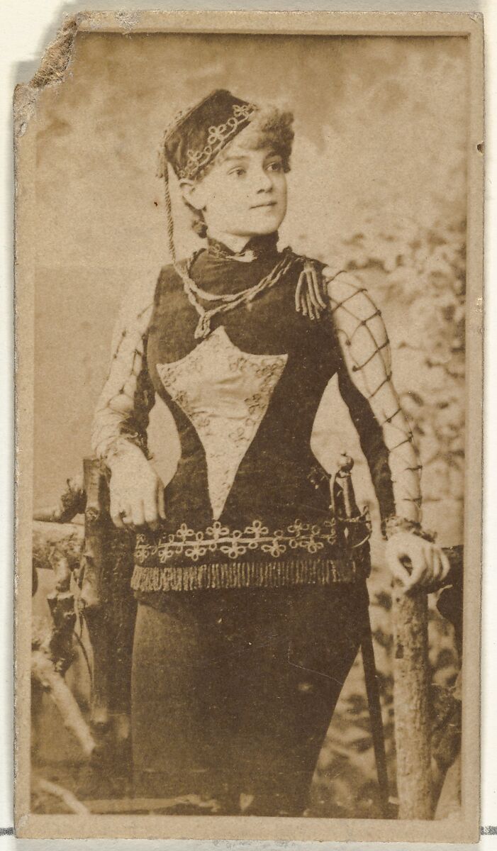 [Actress wearing fez], from the Actors and Actresses series (N145-8) issued by Duke Sons & Co. to promote Duke Cigarettes, Issued by W. Duke, Sons &amp; Co. (New York and Durham, N.C.), Albumen photograph 