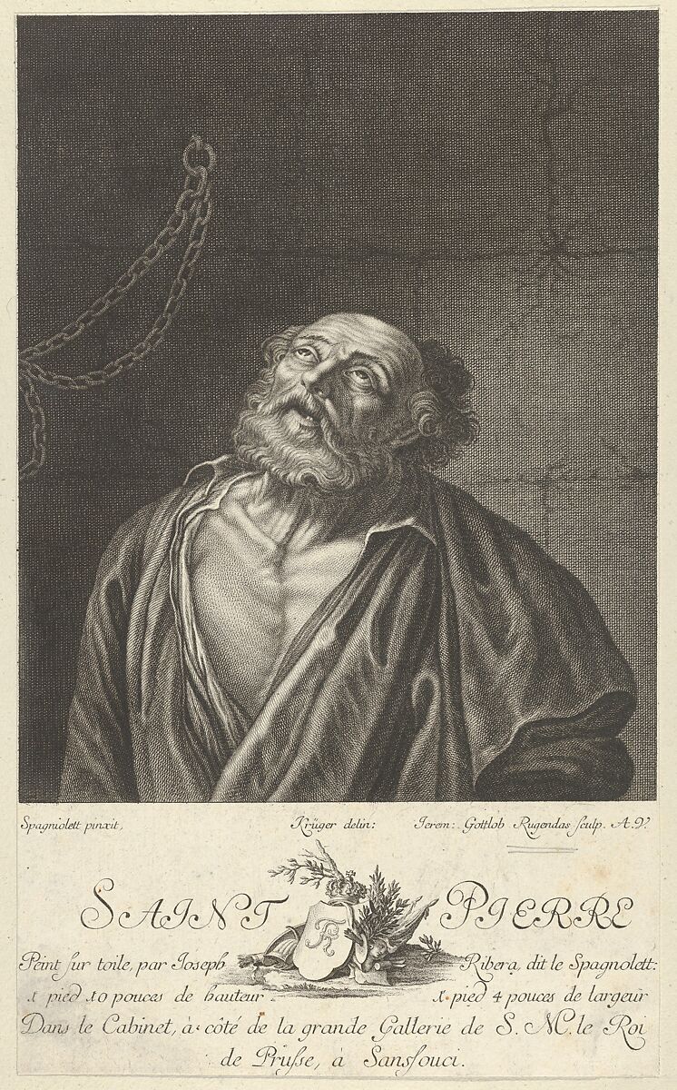 The Penitence of Saint Peter, Jacob Männl (German, Carlsbad 1654–1712 Vienna), Mezzotint 