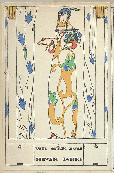 Best of Luck for the New Year (Viel Glück zum Neuen Jahre), Arnold Nechansky (Austrian, Vienna 1888—1938 Kitzbühel, Tirol, Austria), Color lithograph 