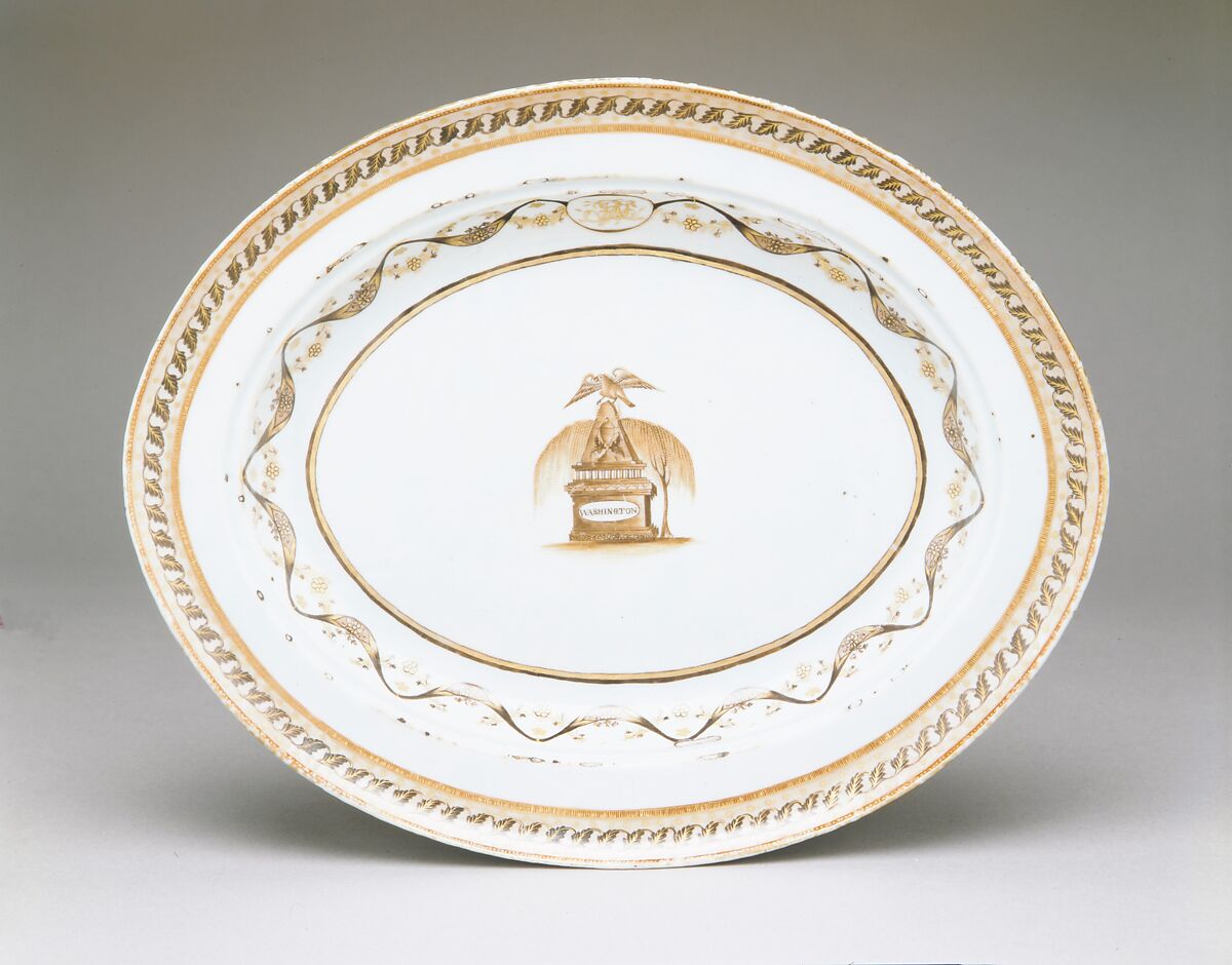 Platter, Porcelain, Chinese, for American market