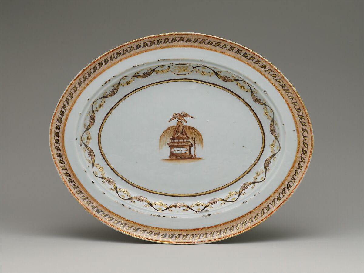 Platter, Porcelain, Chinese, for American market 