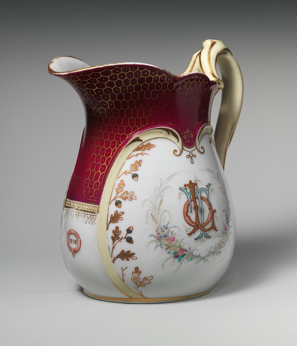 Pitcher, Edward Lycett (1833–1910), porcelain, American