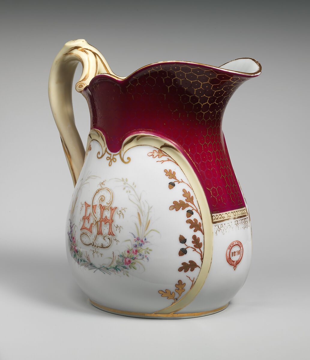 Pitcher, Edward Lycett (1833–1910), porcelain, American