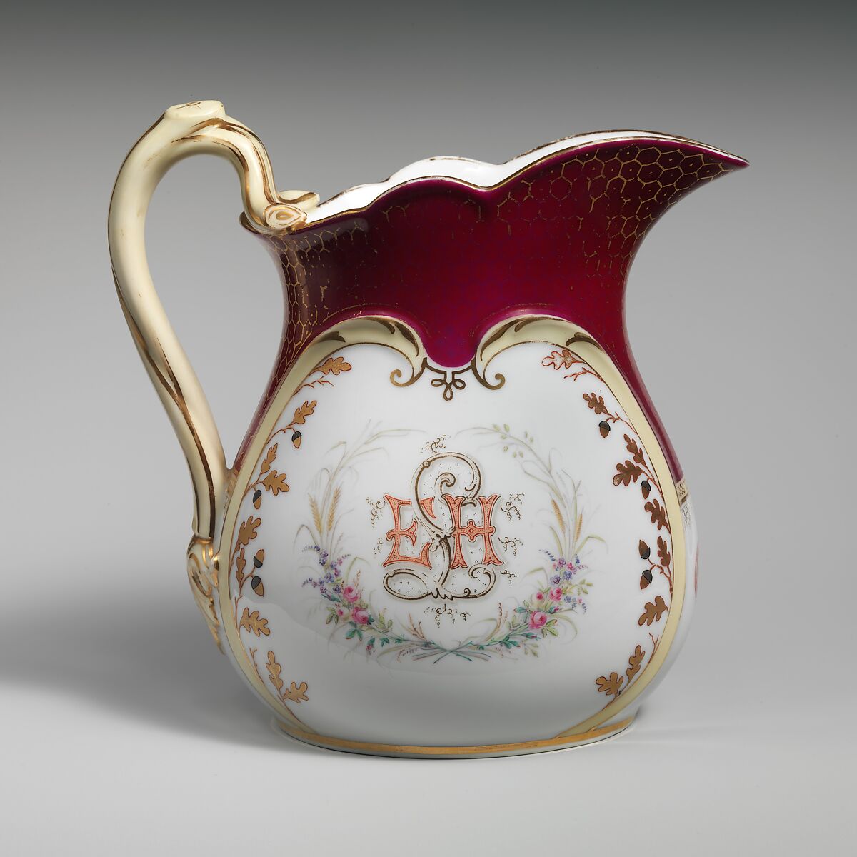 Pitcher, Edward Lycett (1833–1910), porcelain, American