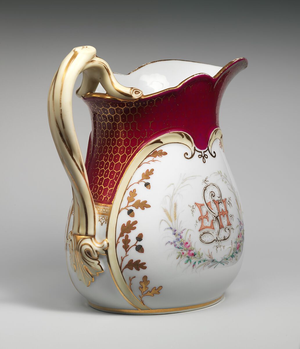 Pitcher, Edward Lycett (1833–1910), porcelain, American