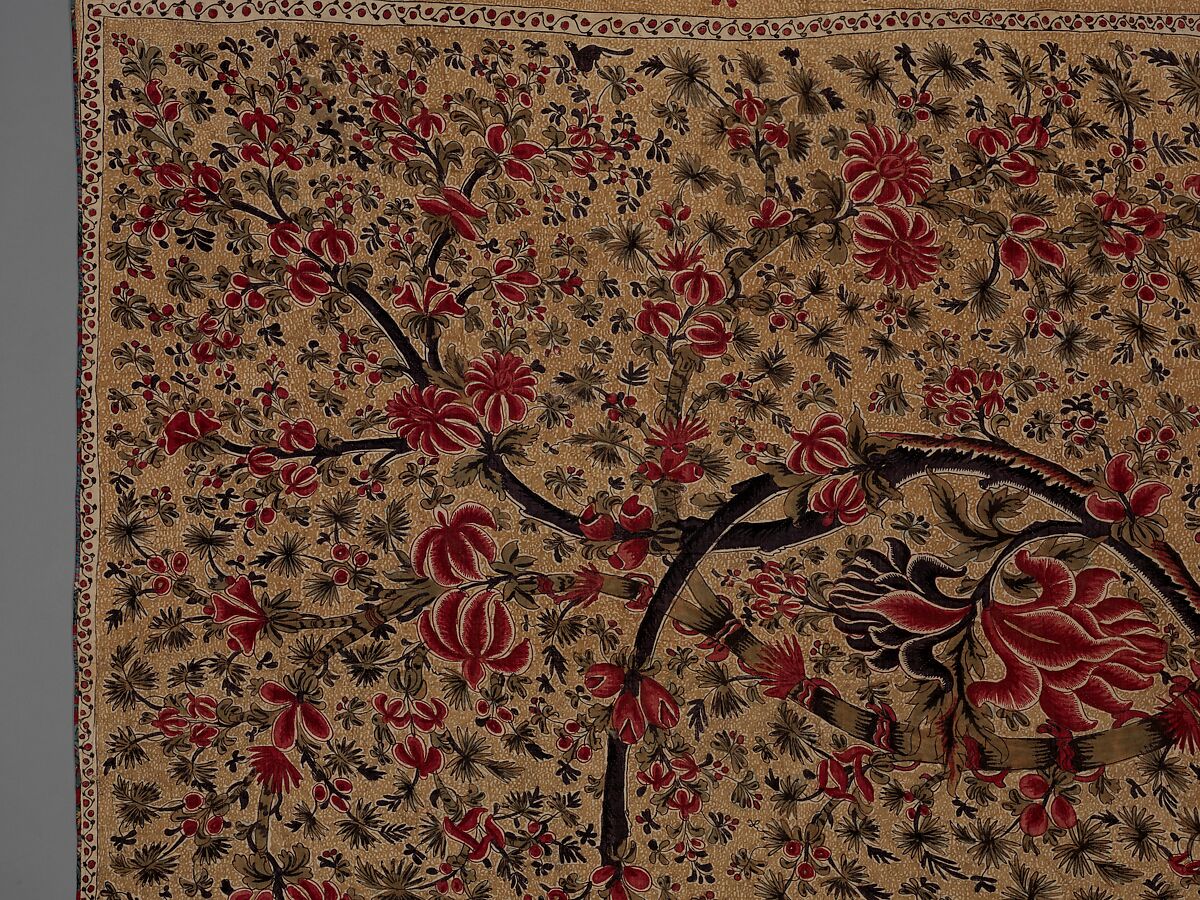 Palampore Tree of Life Quilt, cotton, American