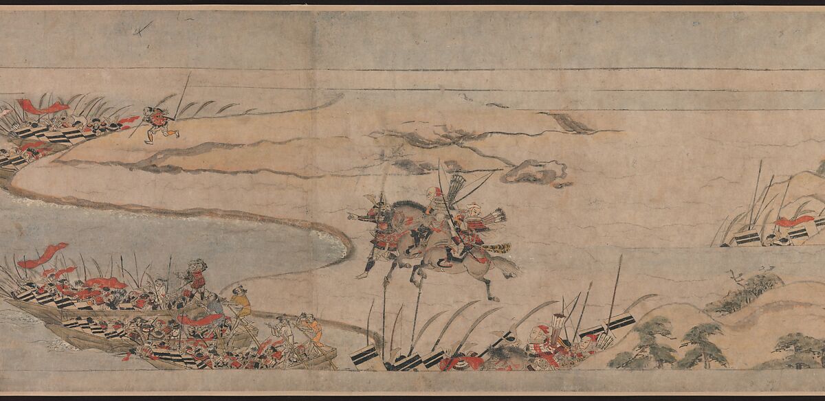 A Long Tale for an Autumn Night (Aki no yo nagamonogatari), Unidentified artist Japanese, Handscroll 2 from a set of 3; ink, color, and gold on paper, Japan