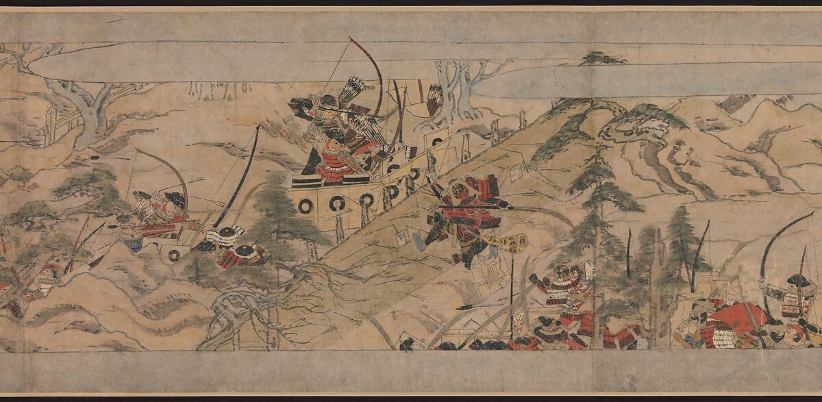 A Long Tale for an Autumn Night (Aki no yo nagamonogatari), Unidentified artist Japanese, Handscroll 2 from a set of 3; ink, color, and gold on paper, Japan