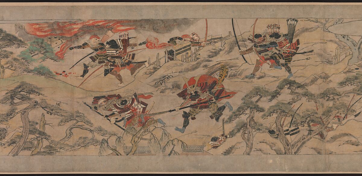 A Long Tale for an Autumn Night (Aki no yo nagamonogatari), Unidentified artist Japanese, Handscroll 2 from a set of 3; ink, color, and gold on paper, Japan