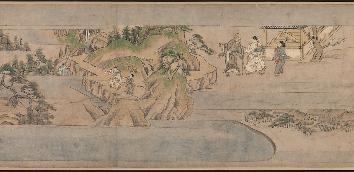 A Long Tale for an Autumn Night (Aki no yo nagamonogatari), Unidentified artist Japanese, Handscroll 3 from a set of 3; ink, color, and gold on paper, Japan