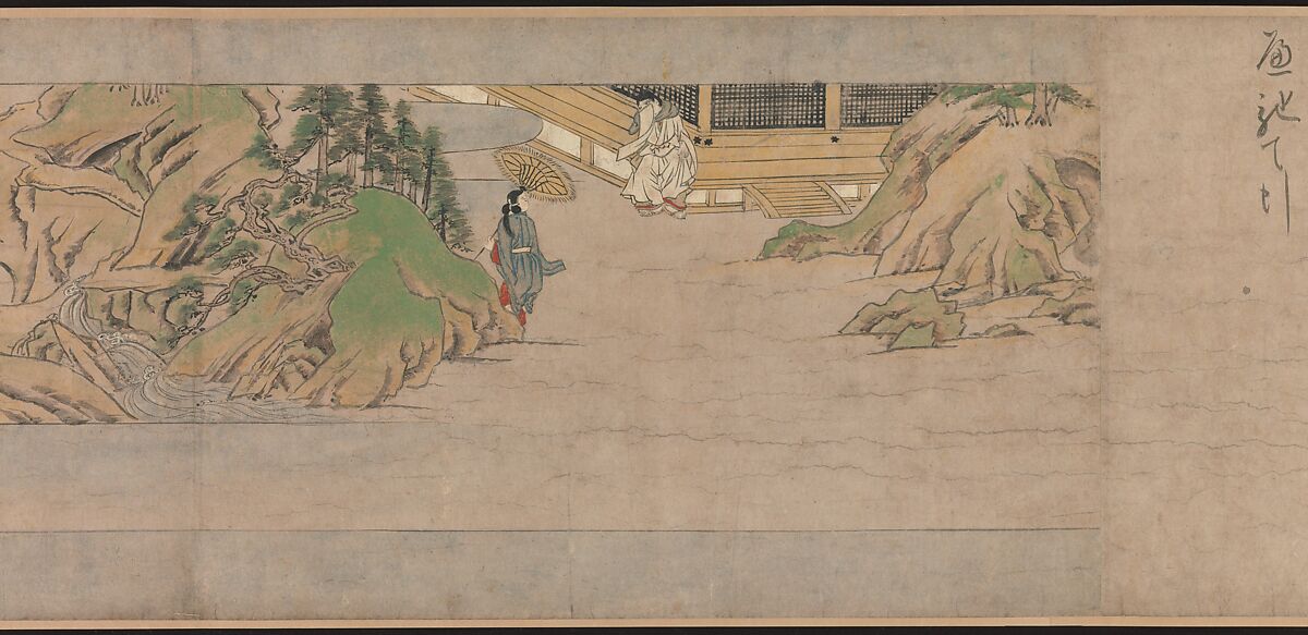 A Long Tale for an Autumn Night (Aki no yo nagamonogatari), Unidentified artist Japanese, Handscroll 3 from a set of 3; ink, color, and gold on paper, Japan