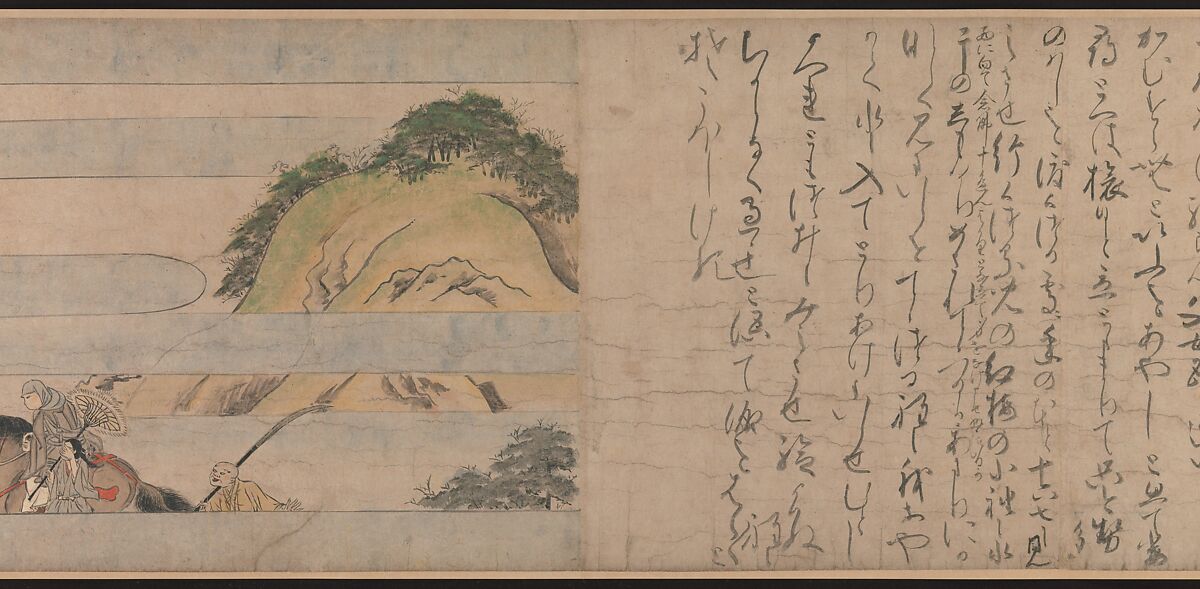 A Long Tale for an Autumn Night (Aki no yo nagamonogatari), Unidentified artist Japanese, Handscroll 3 from a set of 3; ink, color, and gold on paper, Japan