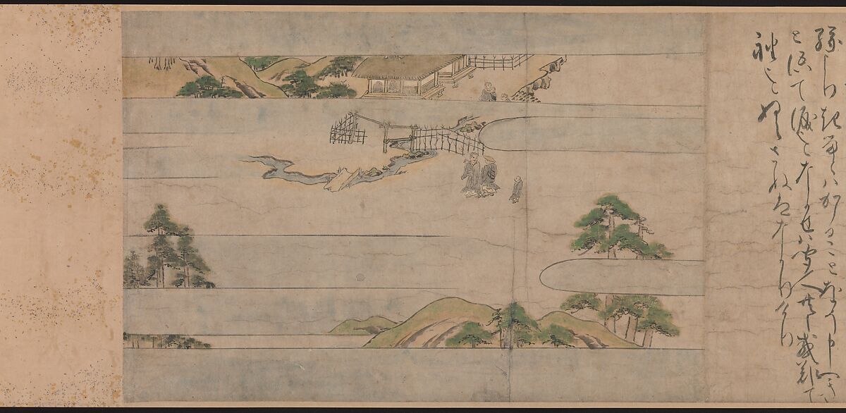 A Long Tale for an Autumn Night (Aki no yo nagamonogatari), Unidentified artist Japanese, Handscroll 3 from a set of 3; ink, color, and gold on paper, Japan