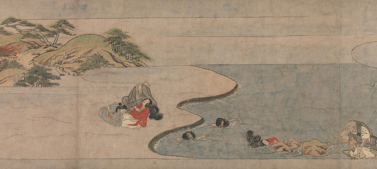 A Long Tale for an Autumn Night (Aki no yo nagamonogatari), Unidentified artist Japanese, Handscroll 3 from a set of 3; ink, color, and gold on paper, Japan