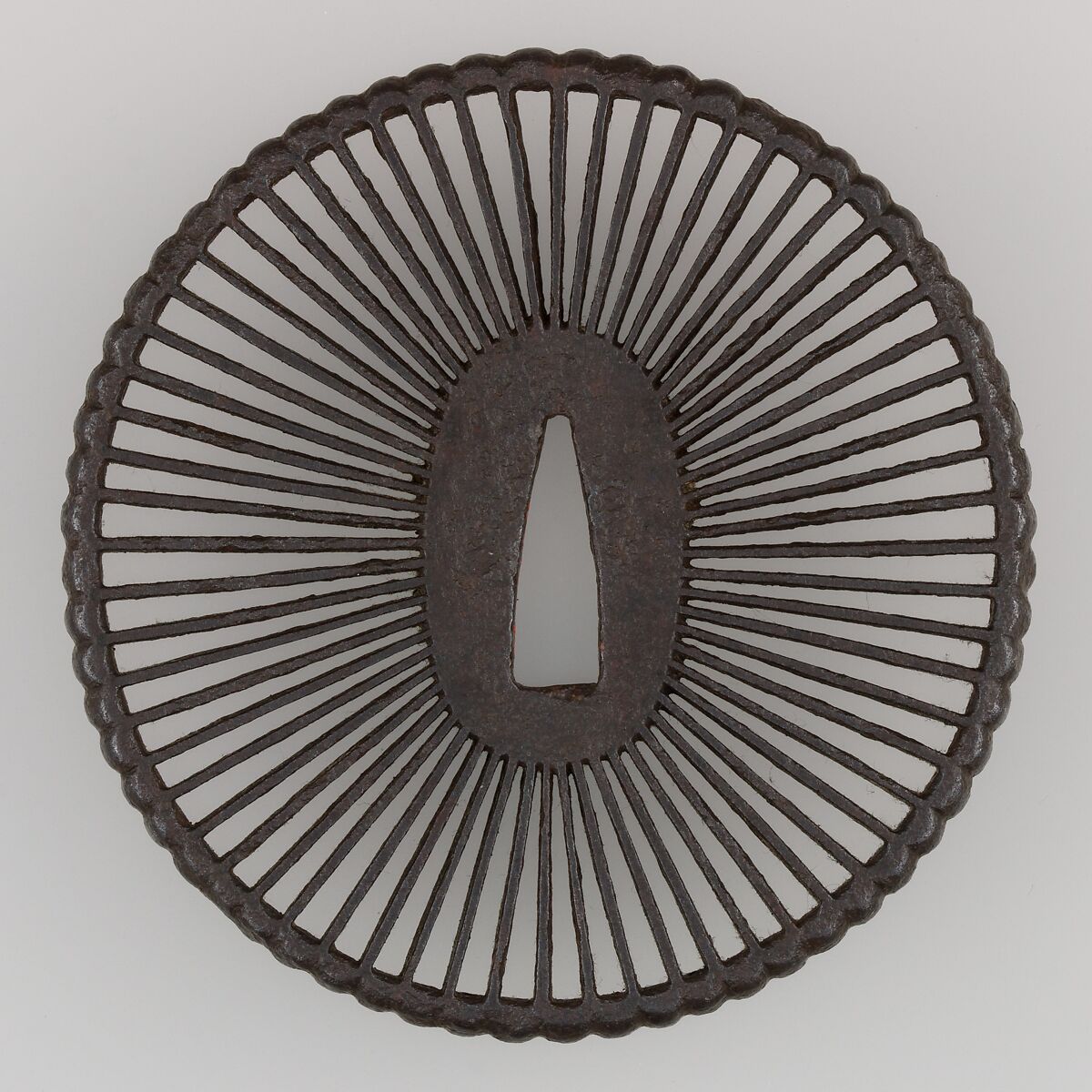 Sword Guard (Tsuba), Iron, copper, Japanese 