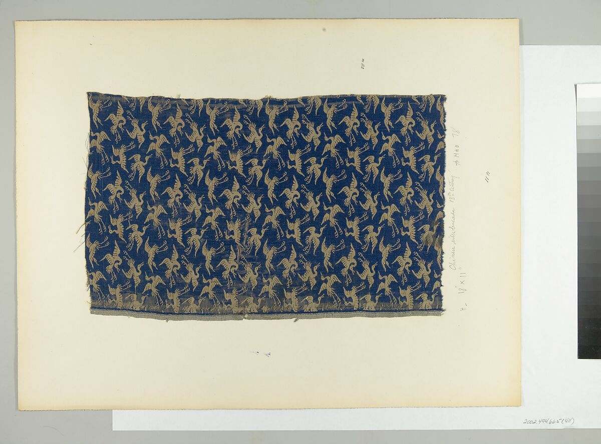 Piece, Silk, metallic thread, perhaps ramie, Japan 