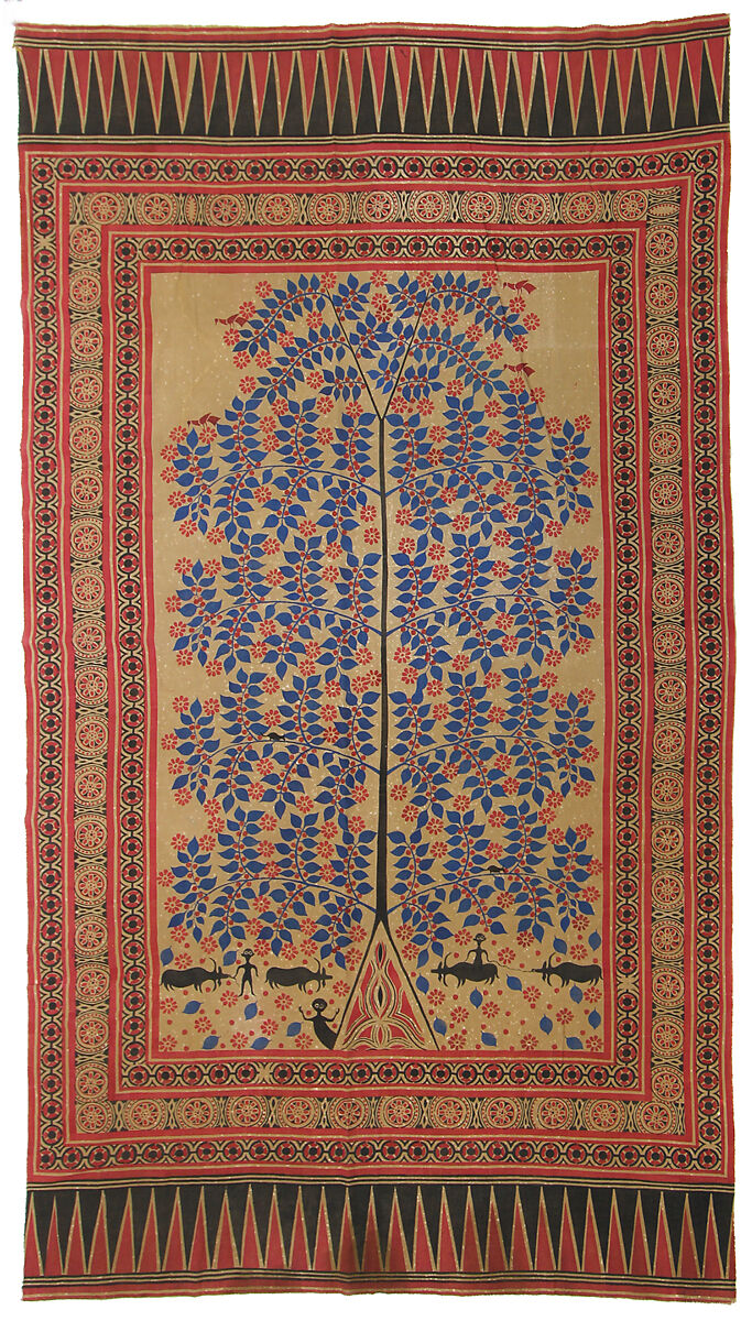 Maa cloth, Printed cotton, Indonesia (Toraja, Sulawesi); European for the Indonesian market 