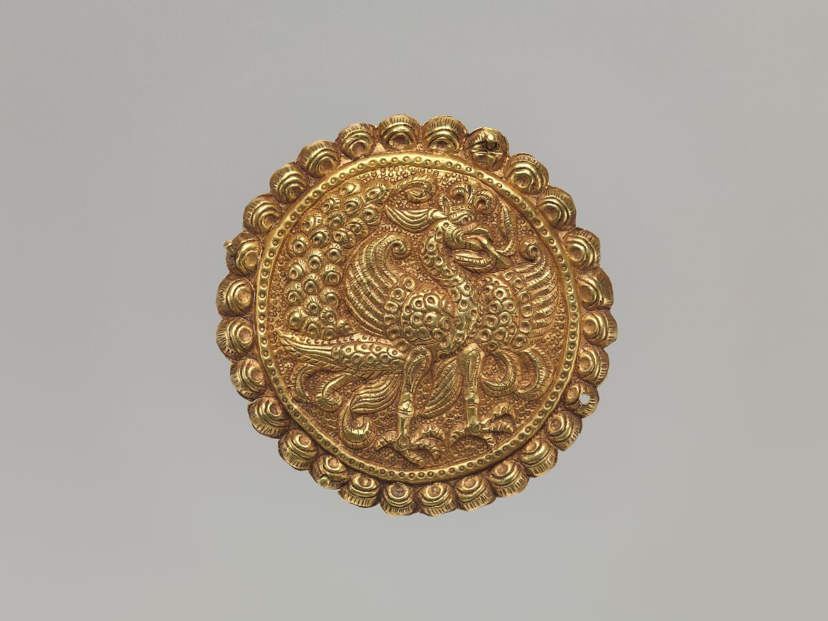 Plaque with Phoenix, Gold, China (Xinjiang Autonomous Region, Central Asia) 