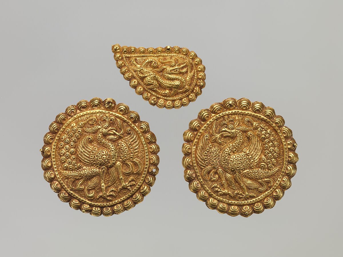 Plaque with Phoenix, Gold, China (Xinjiang Autonomous Region, Central Asia)