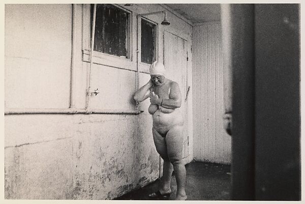Lady in the shower, Coney Island, N.Y., Diane Arbus (American, New York 1923–1971 New York), Gelatin silver print 