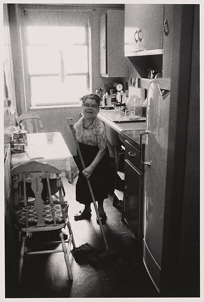 Miss Makrina, a Russian midget, in her kitchen, N.Y.C., Diane Arbus  American, Gelatin silver print