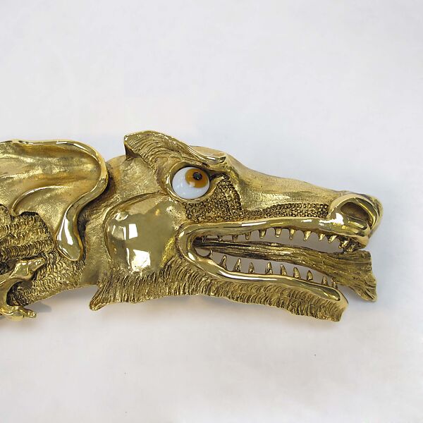 Belt buckle, Christopher Ross (American, born 1931), metal, glass, American