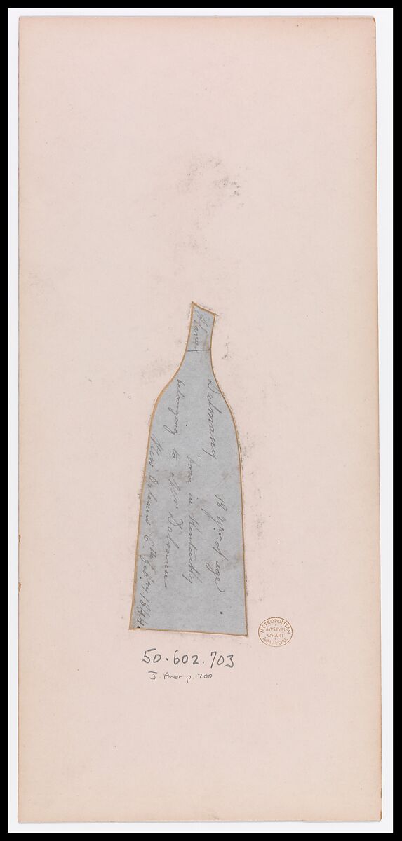 Dalmany, Auguste Edouart (French, 1789–1861), Chalk on prepared black cut paper mounted to paper board