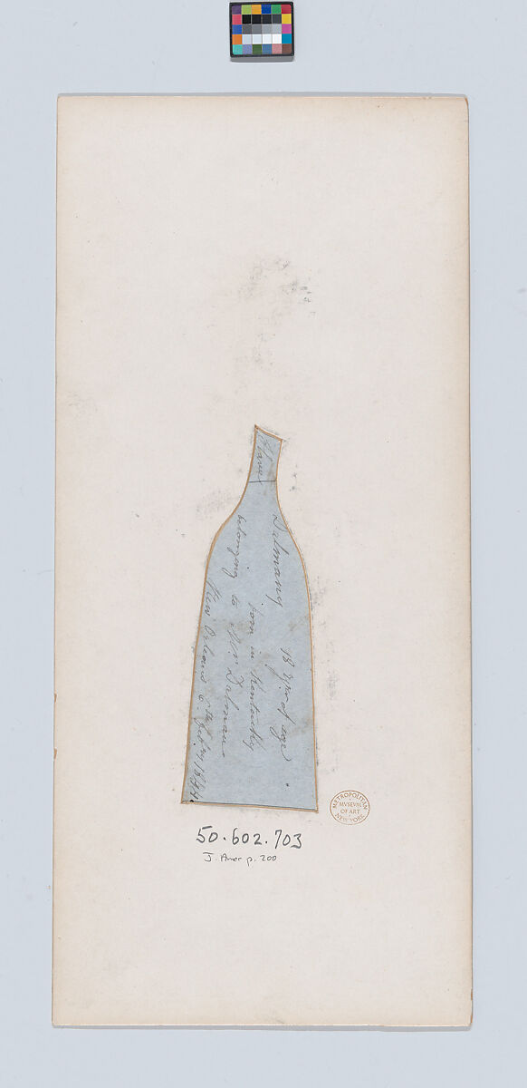 Dalmany, Auguste Edouart (French, 1789–1861), Chalk on prepared black cut paper mounted to paper board