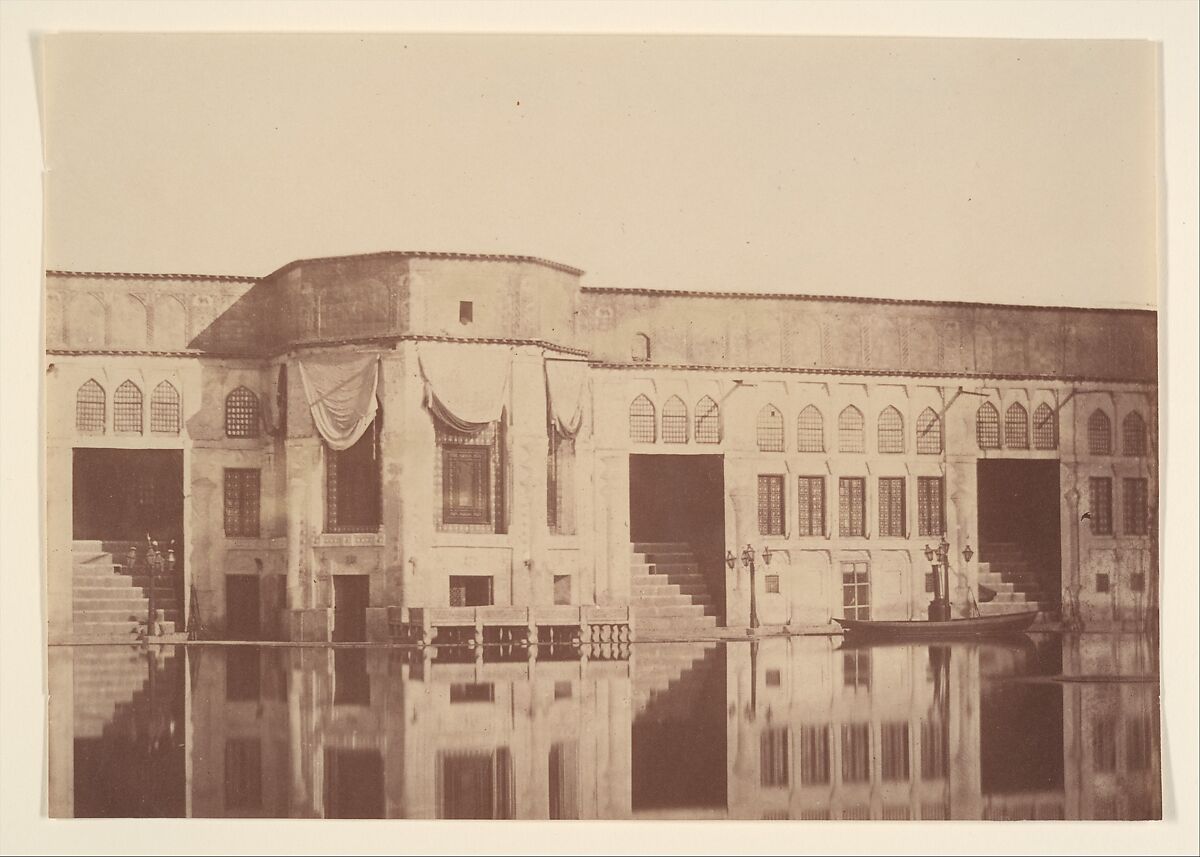 [Summer residence (Qasr) of the Shah, Emarat-e xoruji, Teheran, Iran], Possibly by Luigi Pesce (Italian, 1818–1891) 