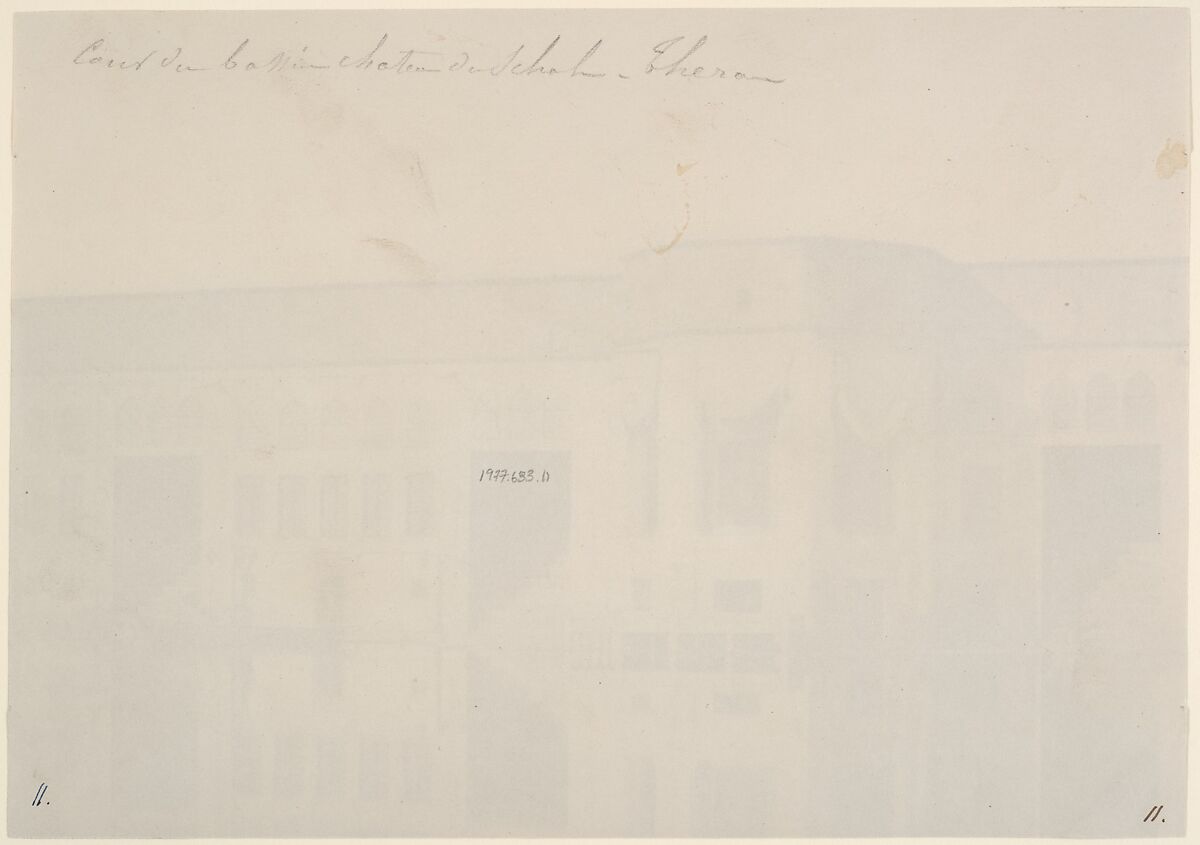 [Summer residence (Qasr) of the Shah, Emarat-e xoruji, Teheran, Iran], Possibly by Luigi Pesce (Italian, 1818–1891)